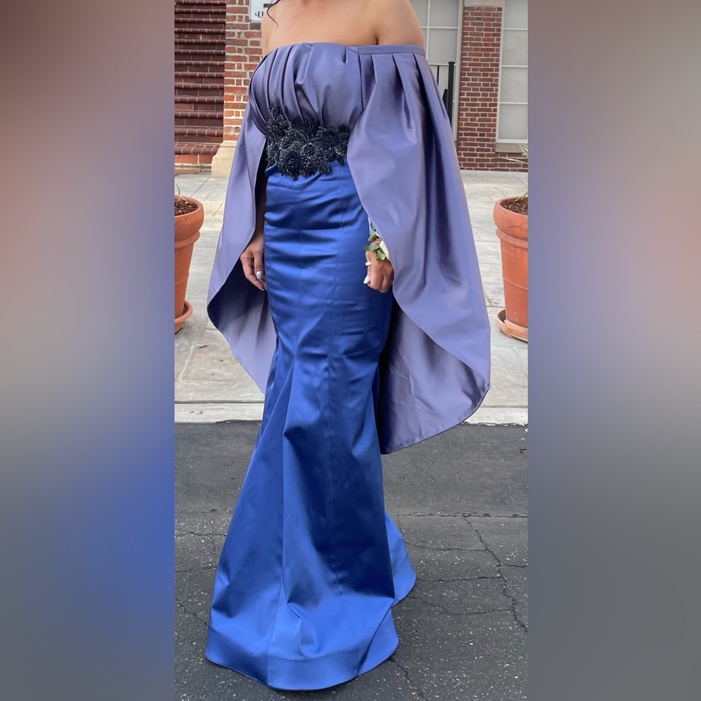 Custom made off the shoulder dress, mother for groom worse the dress once